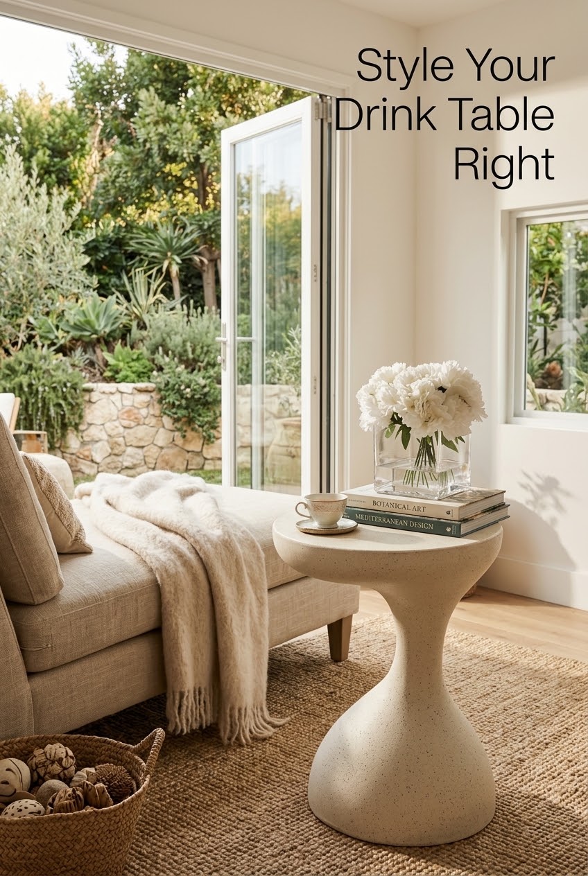 Style Your Drink Table Right: Mastering the Organic Modern Silhouette with Terrazzo