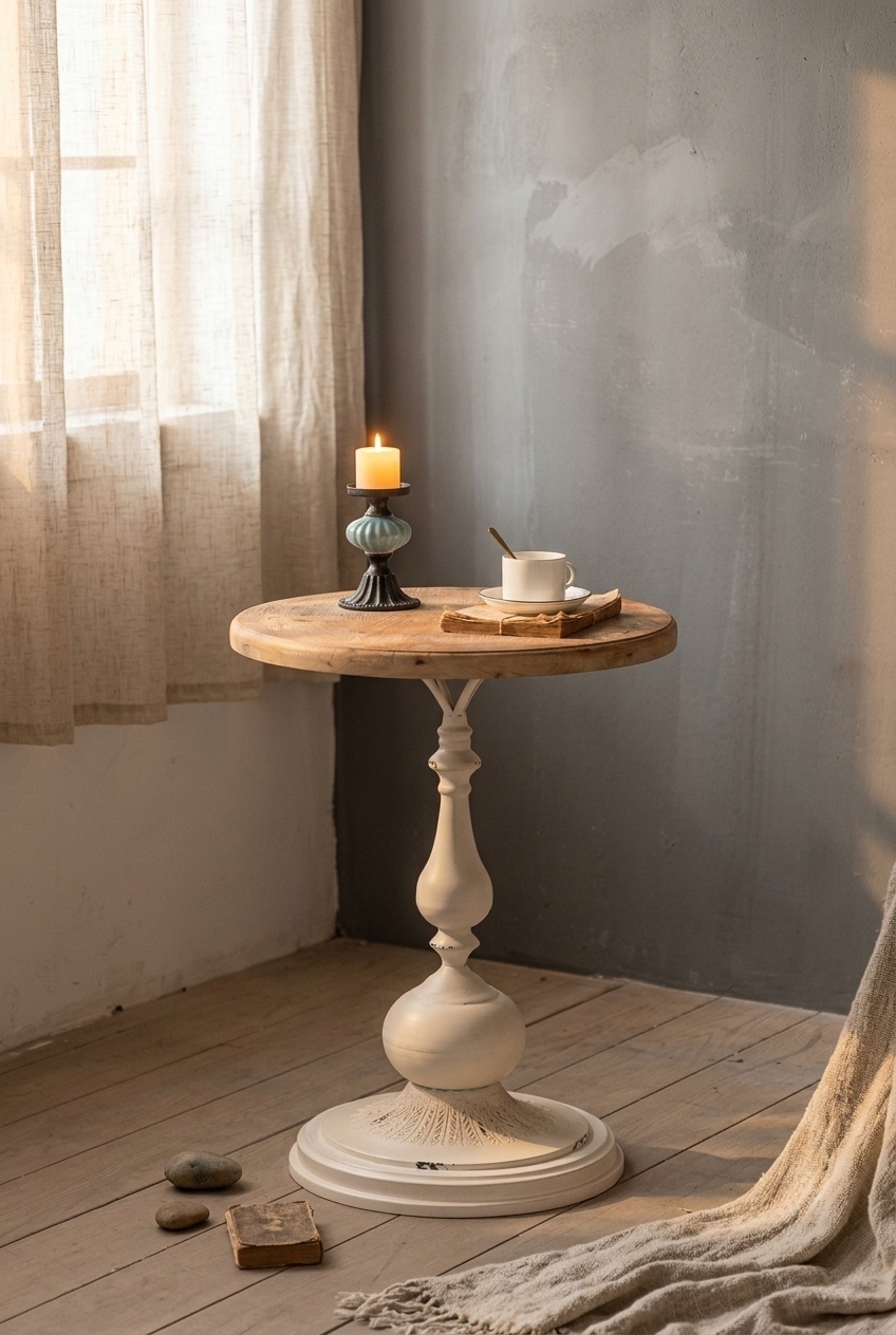 Sculptural Elegance: How to Style a Modern Pedestal Accent Table