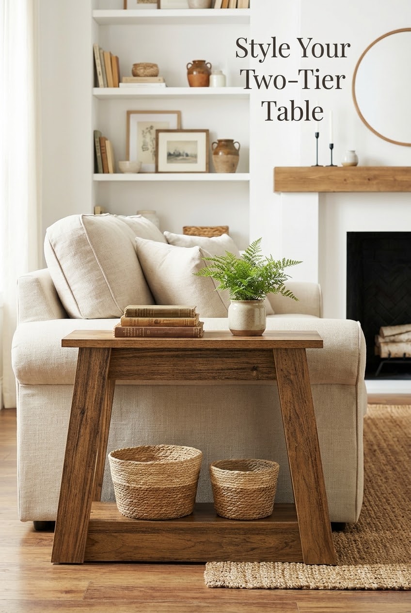 The Art of the Double Tier: How to Style a Rustic Trestle End Table with Editorial Polish